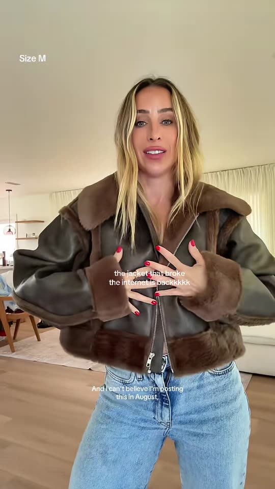 Le viral faux shearling jacket
