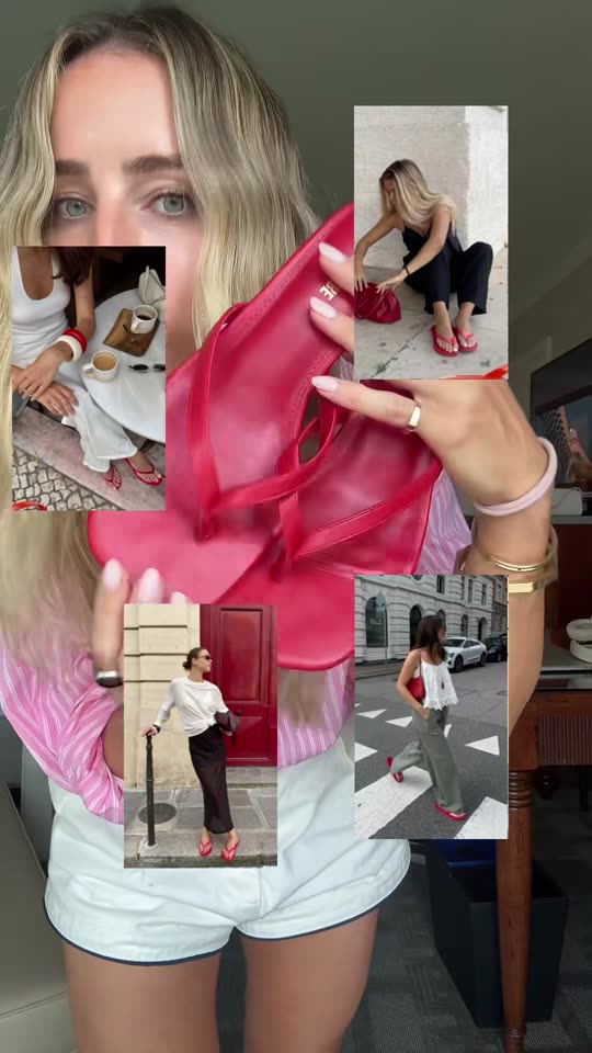Pinterest girlies get it. The red Sandal. Are you kidding me?? They are perfect 