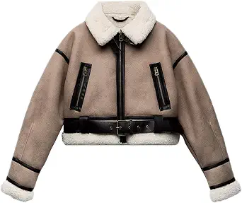 LY VAREY LIN Winter Women Faux Lamb Fur Leather Short…