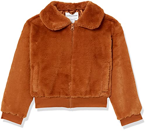 Amazon Essentials Girls' Cropped Faux Fur Coat Jacket
