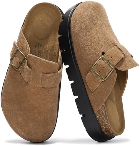 100% Genuine Leather Platform Clogs for Women - Fall Shoes for Women 2026