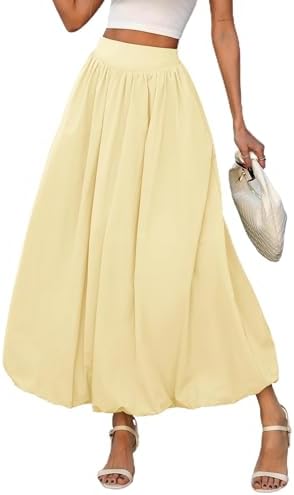 ELLEVEN Women's Bubble Maxi Skirt